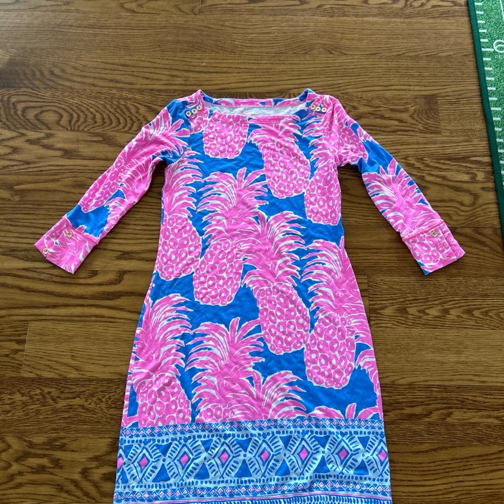 Pink and Blue Pineapple Kids Dress